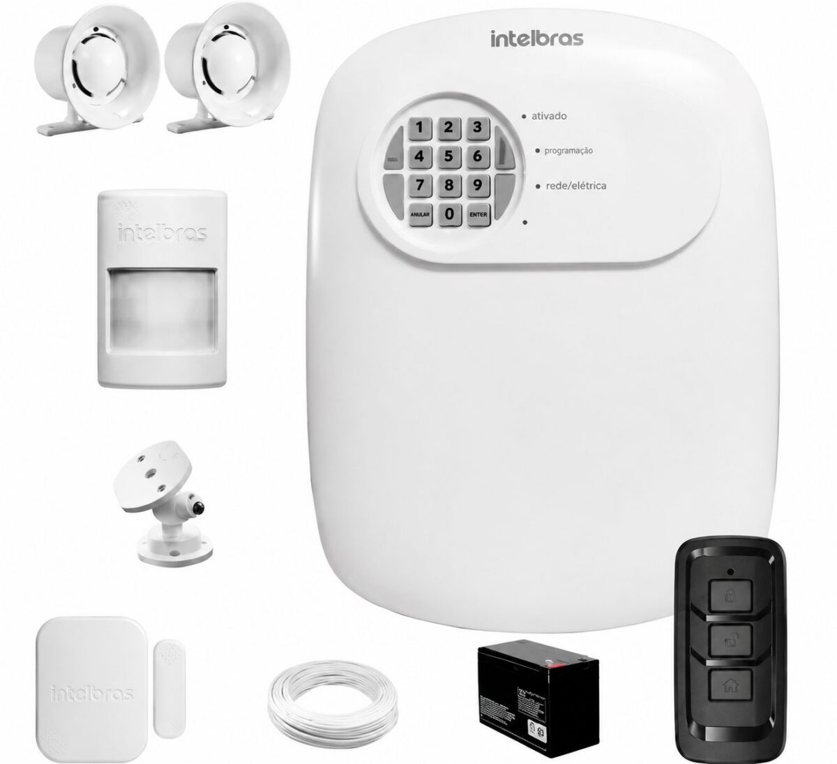 Kit Alarme Intelbras s/ fio , ANM24Net + 1 Sensor Ivp 1000 Pet + 1 sensor magnético
