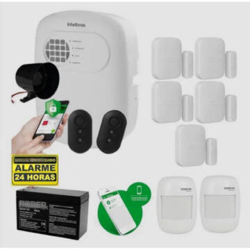 Kit Alarme Intelbras ANM24 Net sem fio 7 sensores e acesso remoto a central por aplicativo