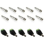kit para instalação para 6 cameras , cabo coaxial , conectores e fonte 10A