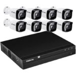 Kit completo 8 câmeras Intelbras VHD 1230 Mic Full color + Dvr MHdx 1208C