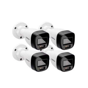 4 Câmeras Intelbras Full color e C/ microfone VHd1230B Mic imagens coloridas mesmo a noite