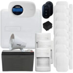 Kit de Alarme Intelbras AMT 2018 E Smart Monitorada por Ethernet + bateria + 10 Sensores sem fio