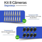 Kit CFTV 8 Cameras Full Hd 1080 p + Dvr MHDX 1208C intelbras+ Hd 500gb