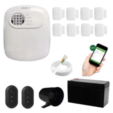 Alarme completo Intelbras Anm 24 Net c/ 8 sensores sem fio c/ aplicativo para celular