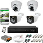 Kit CFTV Intelbras 4 Câmeras Completo c/ Hd 500Gb WD Purple