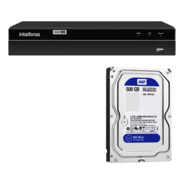 Kit Dvr Intelbras + 4 Câmaras Bullet Hd e Hd de 500g , ótimo custo benefício