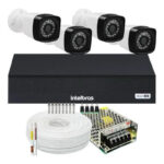 Dvr Intelbras + 4 câmeras Hd, ótimo custo benefício