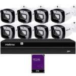 Kit CFTV IP , PoE Intelbrás NVD/NVR 1408 + HD + 8 Câmeras VipC 1230B