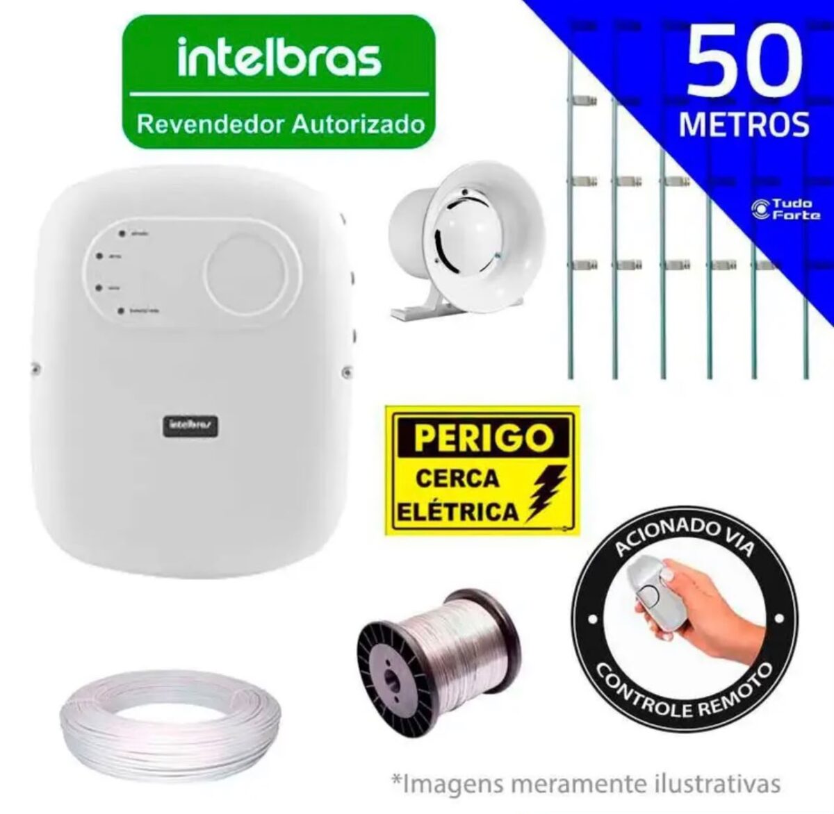 Kit de Cerca Elétrica Intelbrás 50 metros